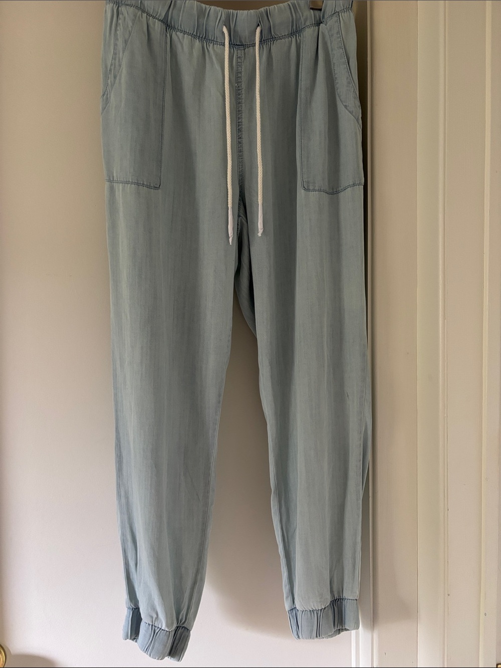 Light Blue Drawstring Jogger Pants
